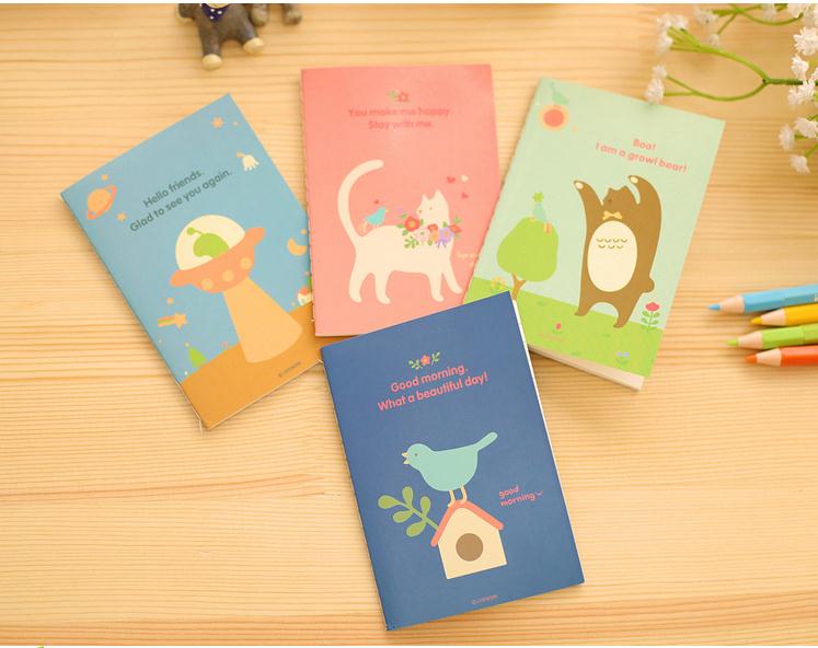 Mini cuadernos pequeños blocs de notas 4pk animales gatos flores cielo galaxia blocs de notas - Imagen 39 de 99