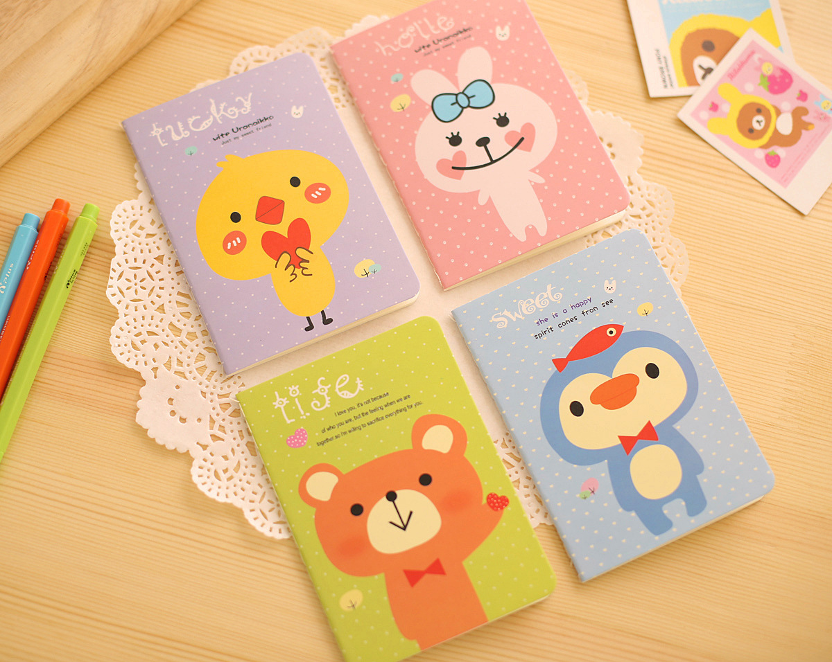 Mini cuadernos pequeños blocs de notas 4pk animales gatos flores cielo galaxia blocs de notas - Imagen 28 de 99