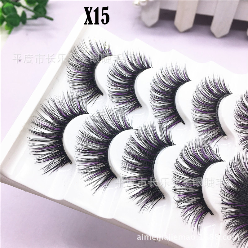 Juego de 5 pares de pestañas postizas largas gruesas naturales pestañas postizas maquillaje visón Reino Unido - Imagen 36 de 41