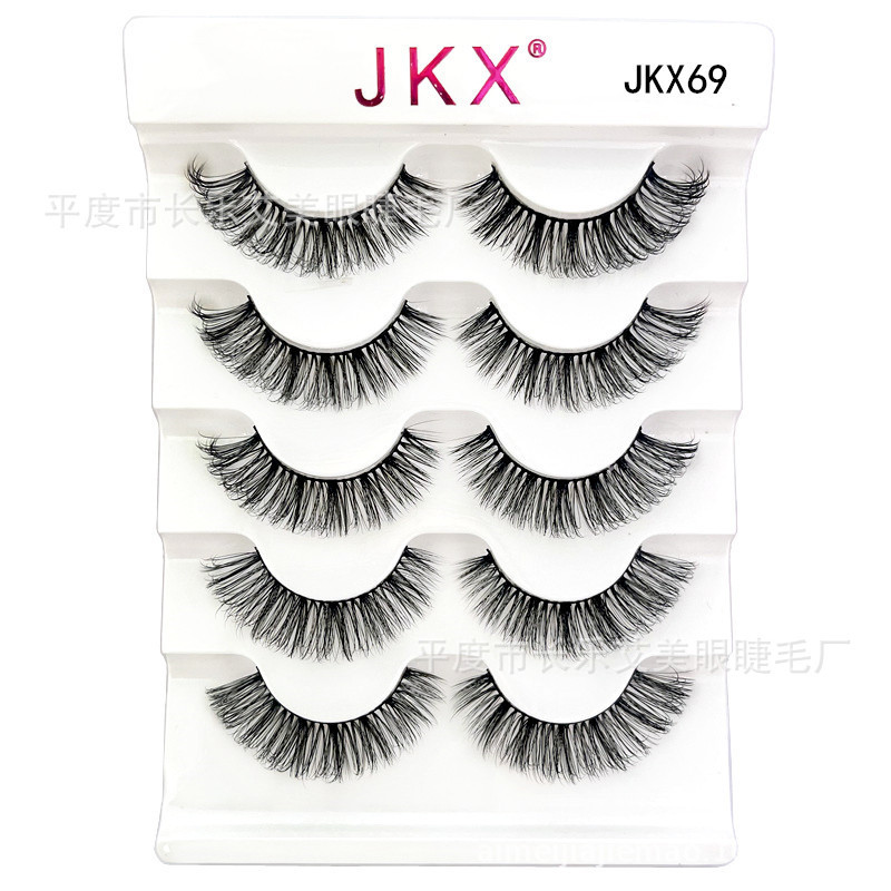 Juego de 5 pares de pestañas postizas largas gruesas naturales pestañas postizas maquillaje visón Reino Unido - Imagen 13 de 41