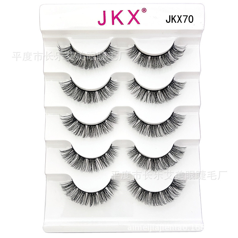 Juego de 5 pares de pestañas postizas largas gruesas naturales pestañas postizas maquillaje visón Reino Unido - Imagen 14 de 41