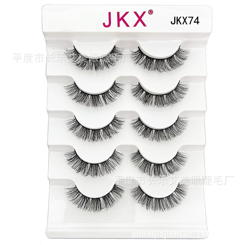 Juego de 5 pares de pestañas postizas largas gruesas naturales pestañas postizas maquillaje visón Reino Unido - Imagen 17 de 41