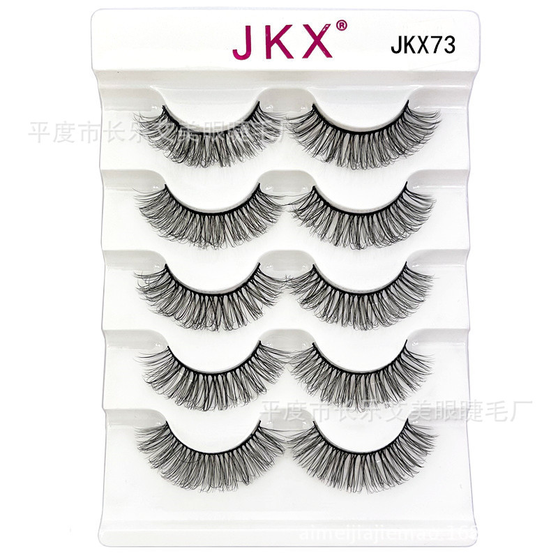 Juego de 5 pares de pestañas postizas largas gruesas naturales pestañas postizas maquillaje visón Reino Unido - Imagen 16 de 41
