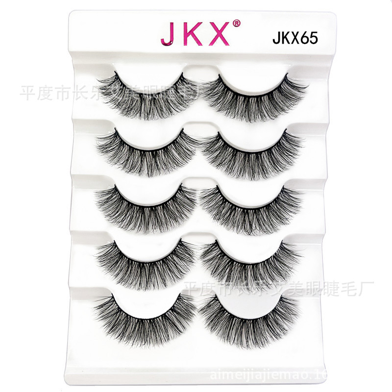 Juego de 5 pares de pestañas postizas largas gruesas naturales pestañas postizas maquillaje visón Reino Unido - Imagen 10 de 41