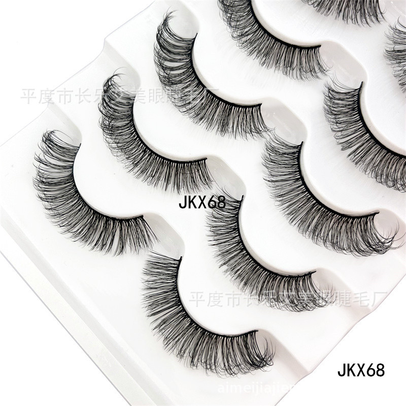Juego de 5 pares de pestañas postizas largas gruesas naturales pestañas postizas maquillaje visón Reino Unido - Imagen 12 de 41
