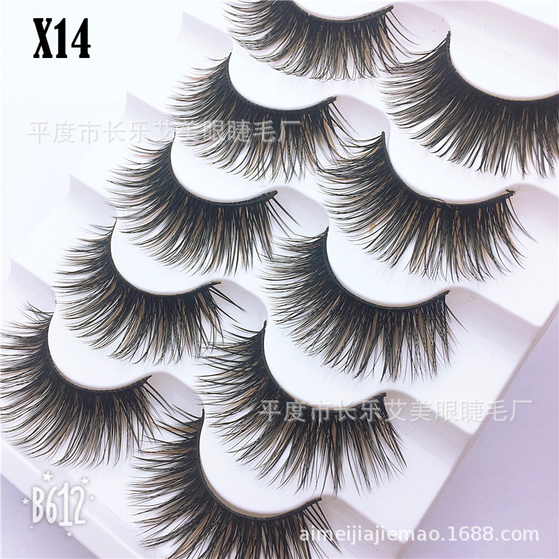 Juego de 5 pares de pestañas postizas largas gruesas naturales pestañas postizas maquillaje visón Reino Unido - Imagen 35 de 41