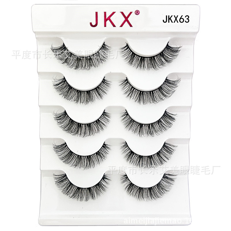 Juego de 5 pares de pestañas postizas largas gruesas naturales pestañas postizas maquillaje visón Reino Unido - Imagen 9 de 41