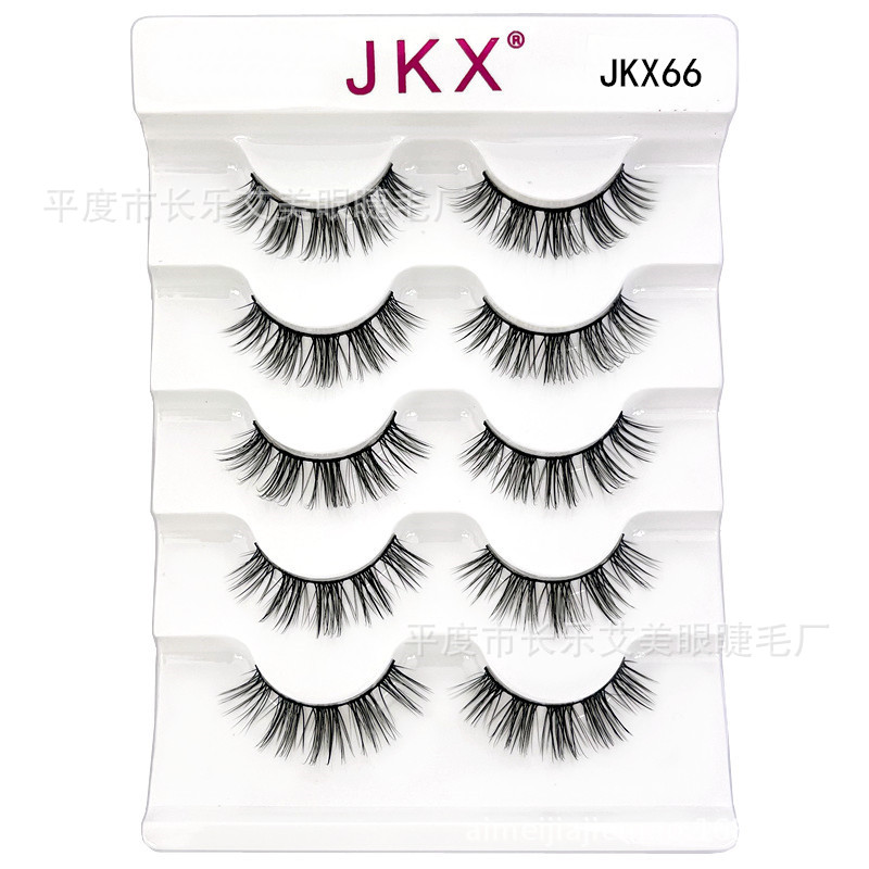 Juego de 5 pares de pestañas postizas largas gruesas naturales pestañas postizas maquillaje visón Reino Unido - Imagen 11 de 41