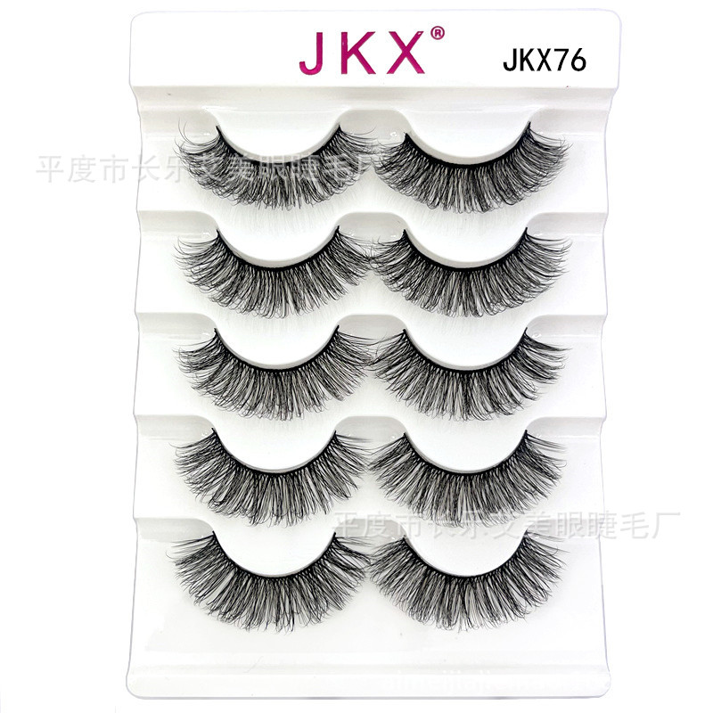 Juego de 5 pares de pestañas postizas largas gruesas naturales pestañas postizas maquillaje visón Reino Unido - Imagen 19 de 41