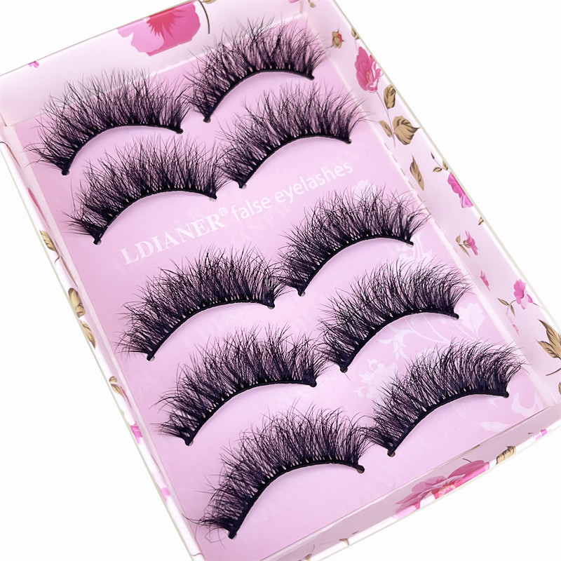 Juego de 5 pares de pestañas postizas largas gruesas naturales pestañas postizas maquillaje visón Reino Unido - Imagen 39 de 41