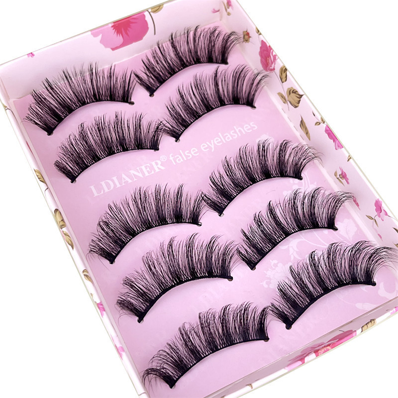 Juego de 5 pares de pestañas postizas largas gruesas naturales pestañas postizas maquillaje visón Reino Unido - Imagen 25 de 41