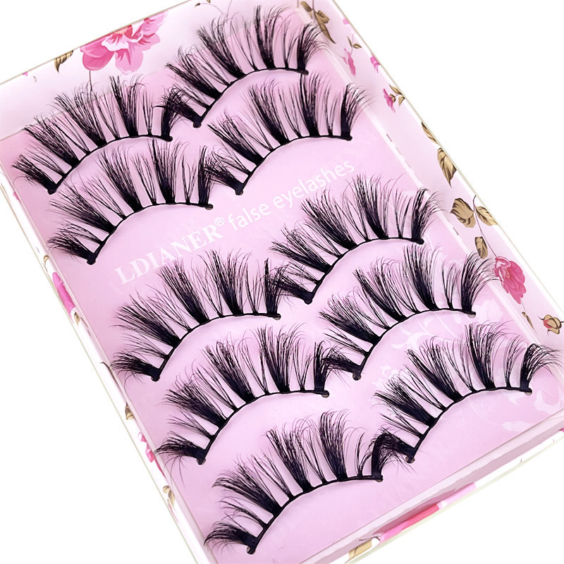 Juego de 5 pares de pestañas postizas largas gruesas naturales pestañas postizas maquillaje visón Reino Unido - Imagen 29 de 41