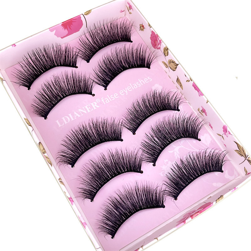 Juego de 5 pares de pestañas postizas largas gruesas naturales pestañas postizas maquillaje visón Reino Unido - Imagen 28 de 41