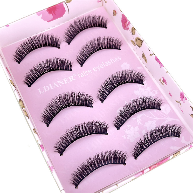Juego de 5 pares de pestañas postizas largas gruesas naturales pestañas postizas maquillaje visón Reino Unido - Imagen 30 de 41