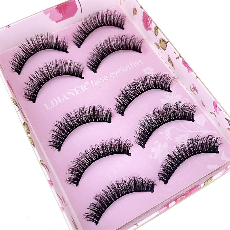 Juego de 5 pares de pestañas postizas largas gruesas naturales pestañas postizas maquillaje visón Reino Unido - Imagen 23 de 41
