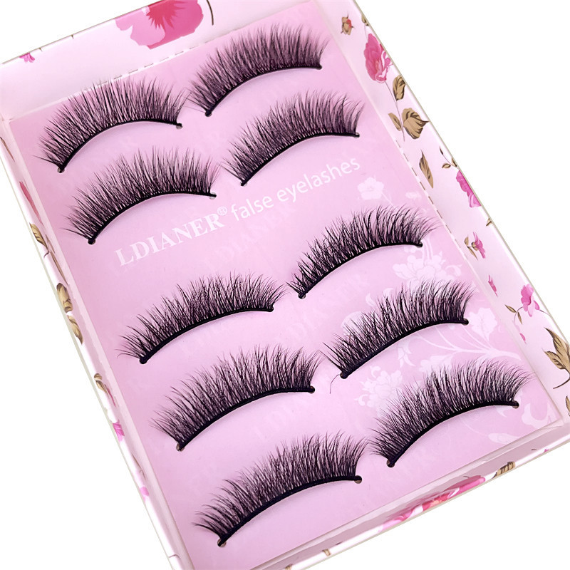 Juego de 5 pares de pestañas postizas largas gruesas naturales pestañas postizas maquillaje visón Reino Unido - Imagen 26 de 41