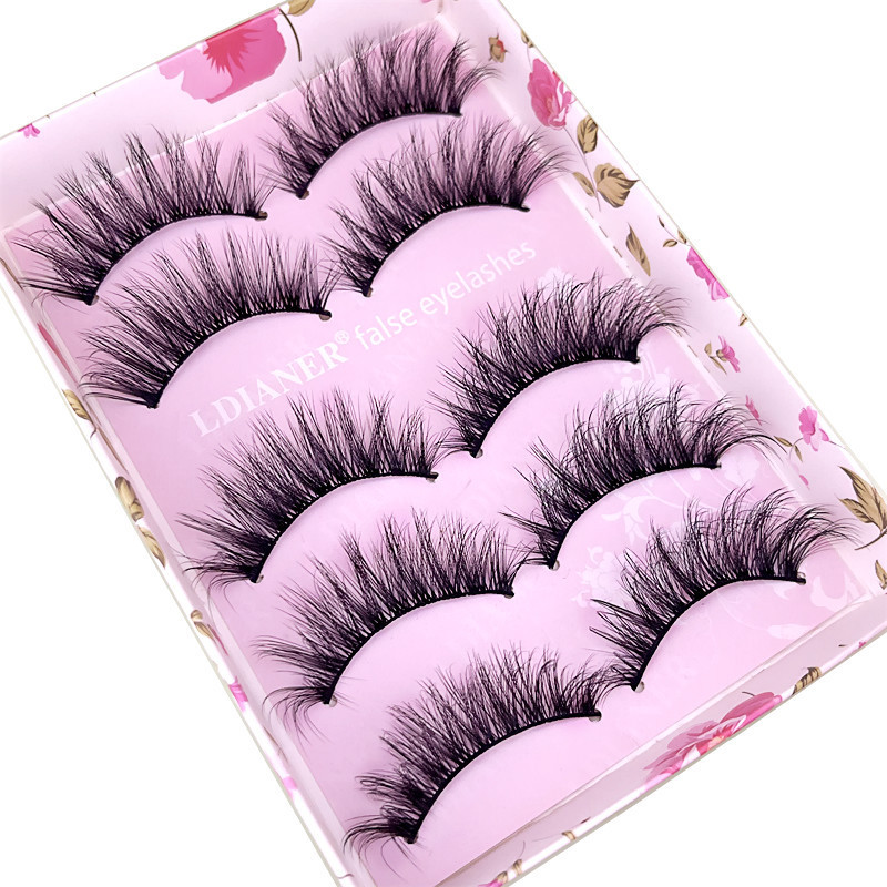 Juego de 5 pares de pestañas postizas largas gruesas naturales pestañas postizas maquillaje visón Reino Unido - Imagen 24 de 41