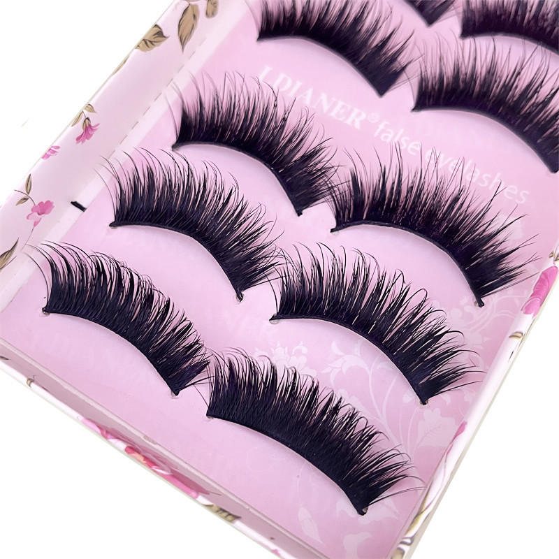 Juego de 5 pares de pestañas postizas largas gruesas naturales pestañas postizas maquillaje visón Reino Unido - Imagen 27 de 41