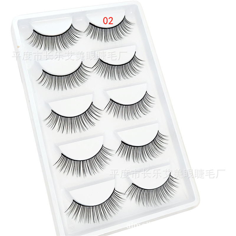 Juego de 5 pares de pestañas postizas largas gruesas naturales pestañas postizas maquillaje visón Reino Unido - Imagen 3 de 41