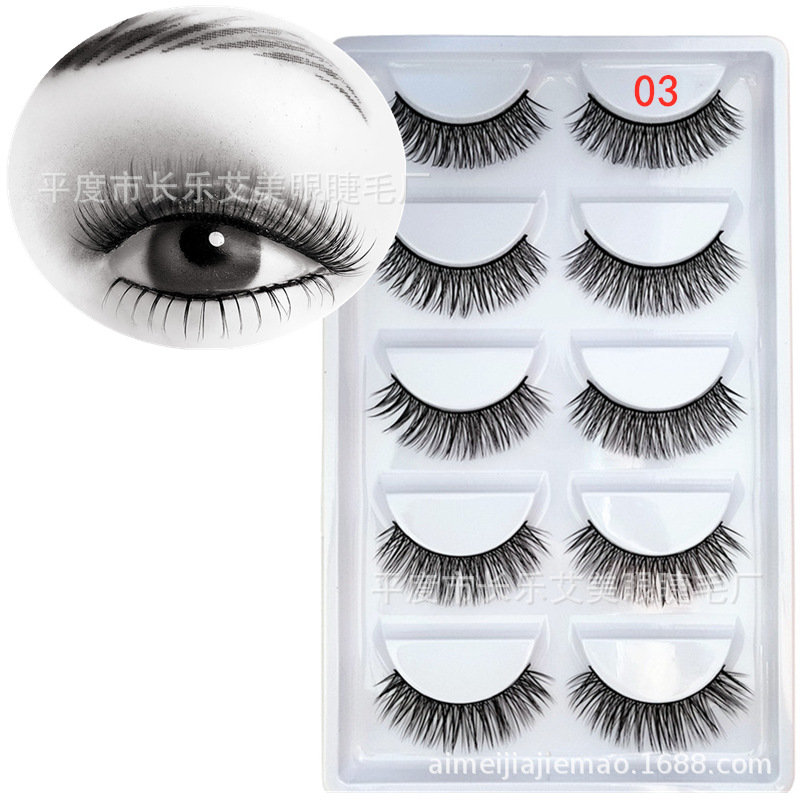 Juego de 5 pares de pestañas postizas largas gruesas naturales pestañas postizas maquillaje visón Reino Unido - Imagen 4 de 41