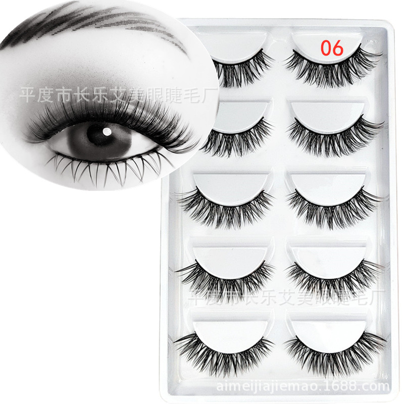 Juego de 5 pares de pestañas postizas largas gruesas naturales pestañas postizas maquillaje visón Reino Unido - Imagen 7 de 41