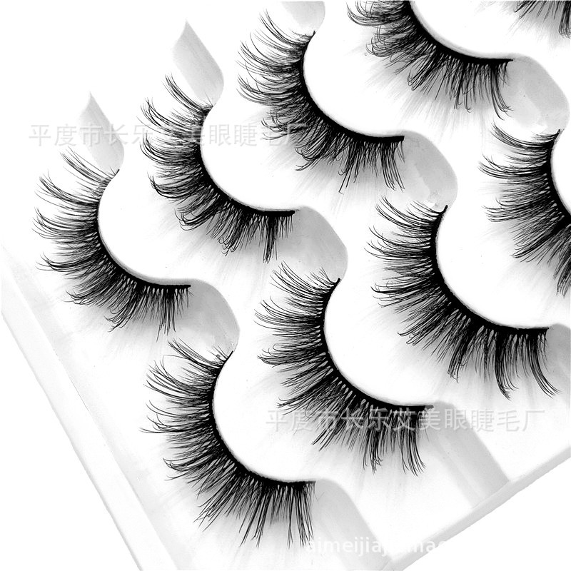 Juego de 5 pares de pestañas postizas largas gruesas naturales pestañas postizas maquillaje visón Reino Unido - Imagen 31 de 41