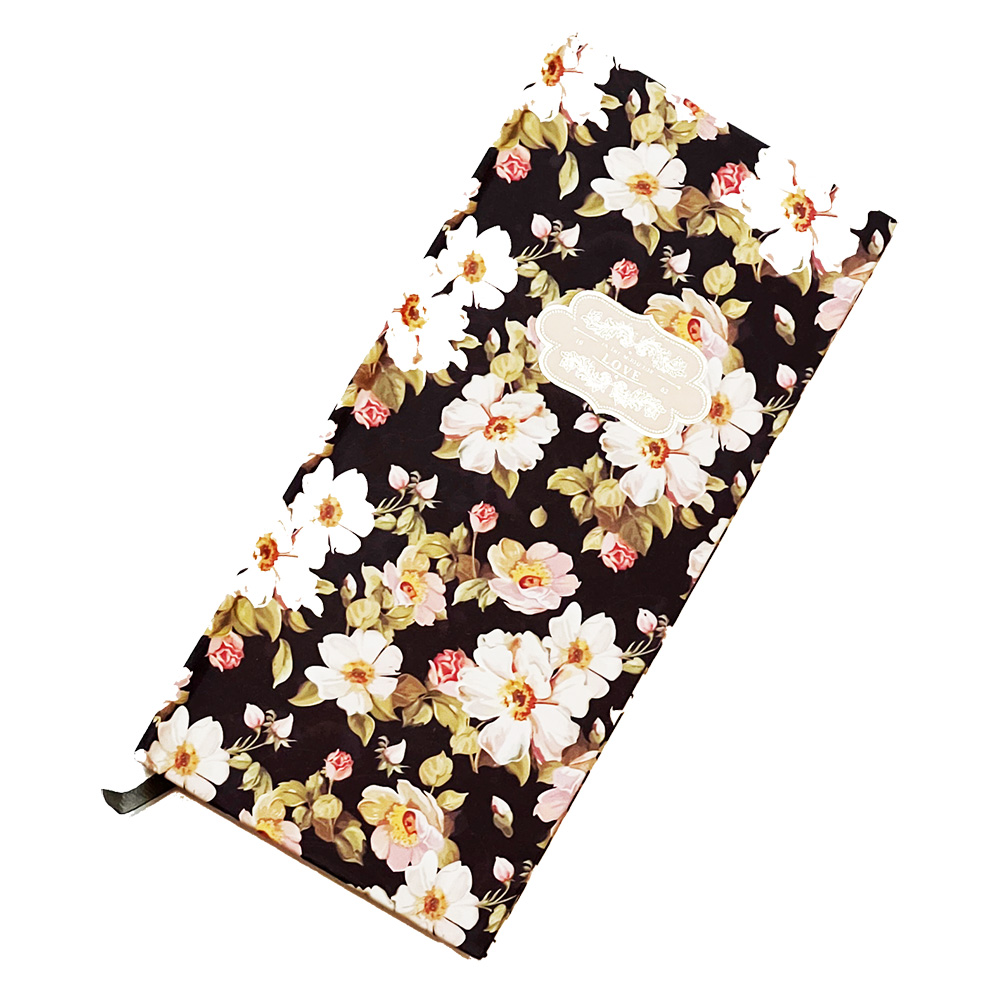 Cubierta de flores gatos A5 talla 120 hojas cuaderno de tapa dura con marcador de cinta - Imagen 23 de 27