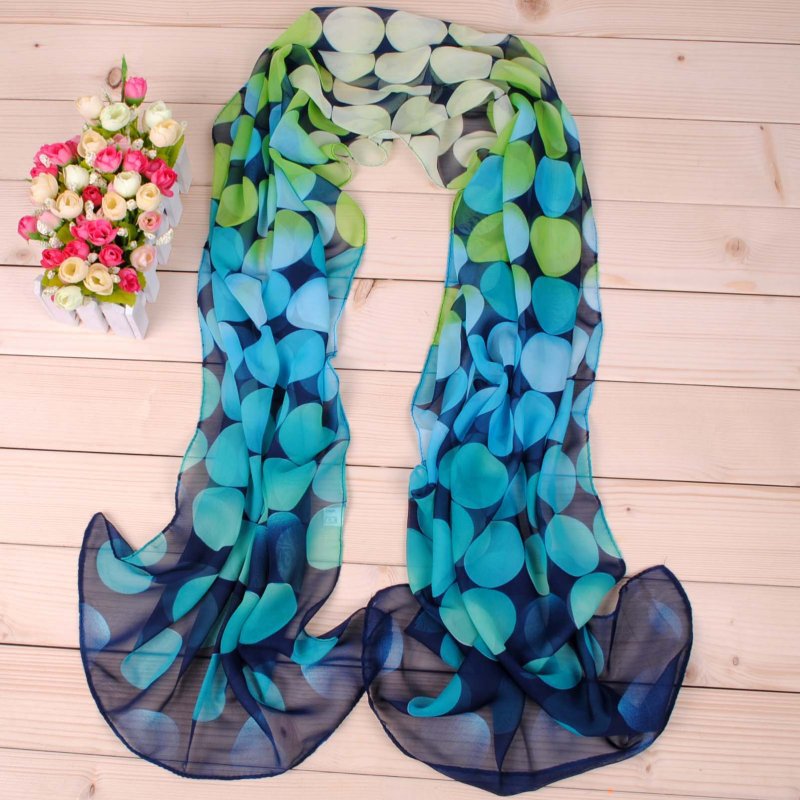 160 50cm Colourful Circles Patterned X114 Fashion Ladies Scarves Womens Shawls - Picture 10 of 13