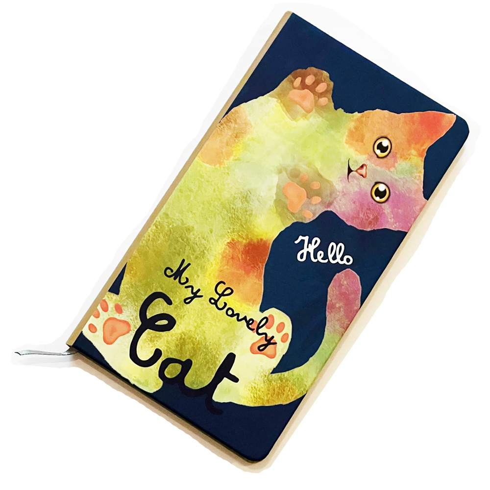 Cubierta de flores gatos A5 talla 120 hojas cuaderno de tapa dura con marcador de cinta - Imagen 27 de 27