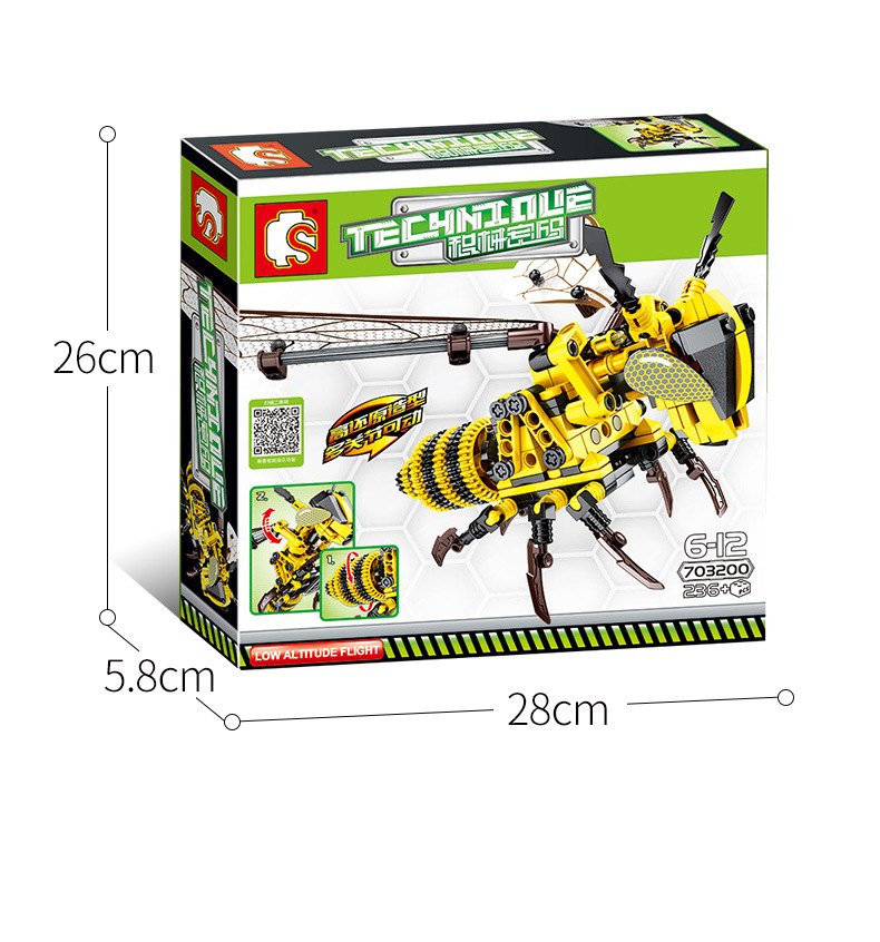 Juego de juguetes bloques de construcción ladrillos de construcción de libélula abejorro mariposa grande - Imagen 7 de 8