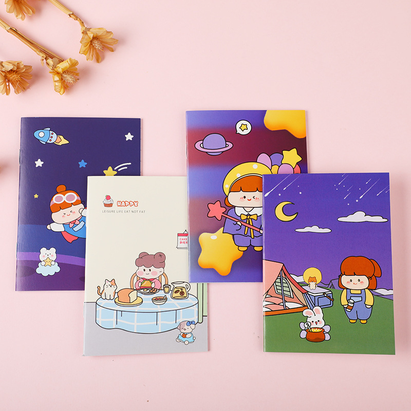 Mini cuadernos pequeños blocs de notas 4pk animales gatos flores cielo galaxia blocs de notas - Imagen 80 de 99