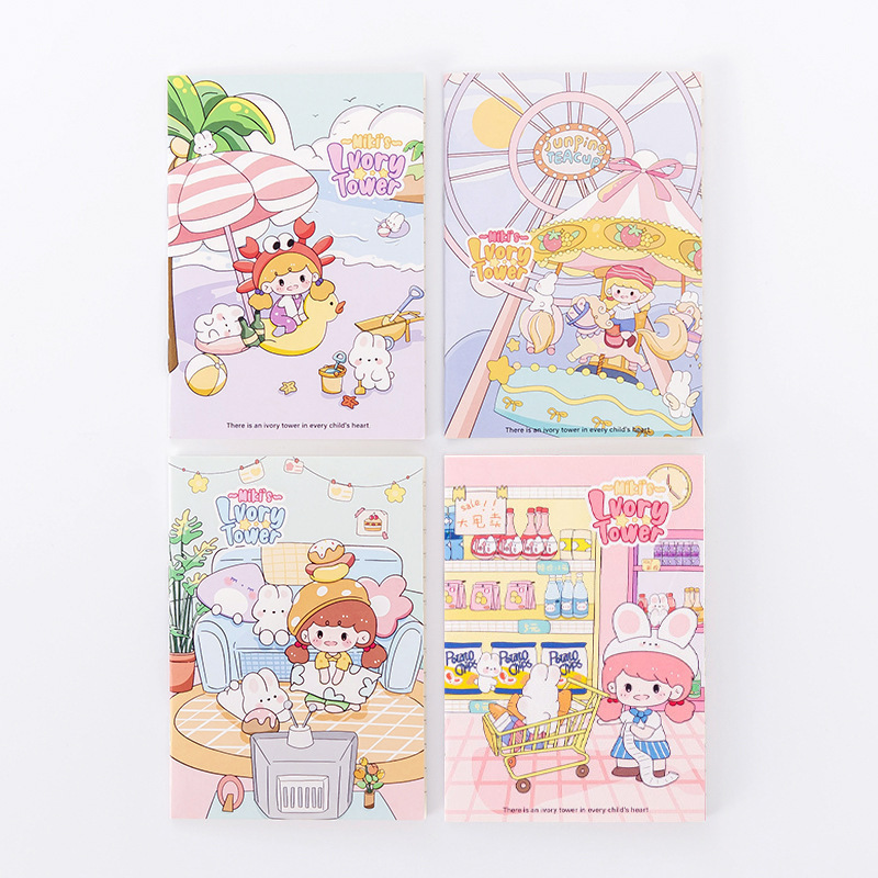 Mini cuadernos pequeños blocs de notas 4pk animales gatos flores cielo galaxia blocs de notas - Imagen 81 de 99
